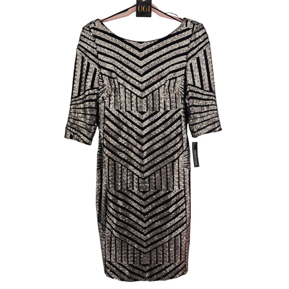 R&M Richards Sequined Sheath Dress size 6 - Picture 2 of 11